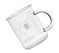 MALUGOGO Taza de Vidrio con Escala Precisa para Café y Espresso, Alta Transparencia, Diseño Elegante con Asa, Adecuado para Bebidas y Decoración del Hogar