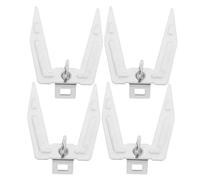 MALUGOGO Tenedor de Acero Inoxidable para Parrilla Asadora, 4 Piezas, Accesorios para Freidora de Aire, Fácil Instalación y Cocción Uniforme para Pollo y Pescado en Casa Aire Libre