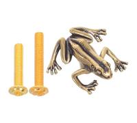 MALUGOGO Tirador de cajón de latón macizo, perilla de gabinete de animales 3D, manija de armario de latón vintage para armarios, aparadores y accesorios de muebles de dormitorio