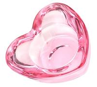 MALUGOGO Vasos de cristal para uñas con forma de corazón, color rosa, para manicura, spa, fácil de usar y útiles, accesorios de arte de uñas