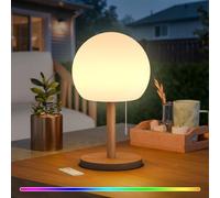 MALUX Lámpara de mesa LED con batería, lámpara de mesa inalámbrica portátil con interruptor, IP44, resistente al agua, regulable, moderna lámpara de mesa para salón, dormitorio, mesa