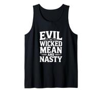 Malvado Malvado Significa Humor desagradable para los Amantes de la Mala Actitud Camiseta sin Mangas