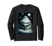 Malvado: un muñeco de Nieve con Colmillos, Snow Snowy Lawn Suburban Manga Larga