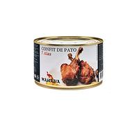 MALVASIA Confit de Pato, Alas de Pato Confitadas, Manchones, Elaboración Artesanal, Sin Gluten, Lata Circular con 7 Unidades