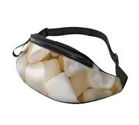 Malvavisco Blancos Riñoneras Multifuncional Riñonera Ajustable Dinero Para Deportes Uso Diario Entrenamiento 14X35Cm