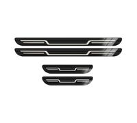 MALVCD 4 Piezas Protectores de Umbral de Puerta de Coche de Acero Inoxidable para BMW Z4 E85 2003-2008, Pedal de Bienvenida Accesorios,C/Black Titanium Brushed
