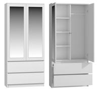 Malwa Wardrobe SS-90L BLANCO