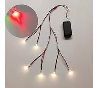 malyituk Bombilla LED superbrillante DIY Mini luz nocturna con interruptor de 3 V, fuente de luz manual para casco de cosplay, tiras de luz de superhéroe (rojo)