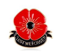 malyunin Veretrans Gifts Lest We Forget - Broche esmaltado de Amapola para Mujer, diseño de Flores