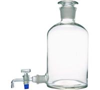 MAM-010L Frasco aspirador de vidrio de borosilicato de 10 litros con llave de paso y tapón de tierra for uso en laboratorio
