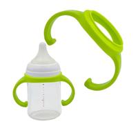 Mam - 2 asas para biberones Hold My Bottle, asas antideslizantes para vasos de bebé, portabiberones para bebé, mango para biberones de cristal PP Natural Wide Bouth, accesorios para biberones
