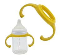 Mam - 2 asas para biberones Hold My Bottle, asas antideslizantes para vasos de bebé, portabiberones para bebé, mango para biberones de cristal PP Natural Wide Bouth, accesorios para biberones