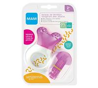 MAM - Anillo de dentición refrigerante con sujeción, accesorio para bebé para calmar las encías durante el empuje, a partir de 2 meses, color aleatorio