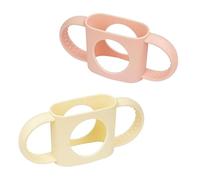 MAM - Asas de silicona para biberones, 2 unidades, rosa claro y blanco lechoso, diseño ergonómico para un fácil agarre, compatible con biberones Tommee Tippee, ideal para uso doméstico y de viaje, 15