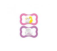 Mam Baby Chupete Air Night Silicona Rosa +6M 2 Unidades