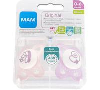 Mam Baby Chupete Silicona Original 0-6 M Rosa 2 uds