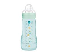 MAM Biberón, a partir de 6 Meses, 330ml, con Tetina X Especial Líquidos Espesos de Silicona de Fácil Aceptación, Fácil de Sostener, Fácil de Limpiar, MAM Easy Active, Azul, Pack de 1ud