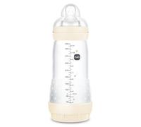 MAM Biberón Anticólicos, a partir de 4 Meses, 320ml, con Tetina 3 Flujo Rápido de Silicona de Fácil Aceptación, Autoesterilizable y Fácil de Limpiar, MAM Easy Start Anti-Colic, Neutro Brillante, 1ud