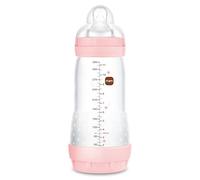 MAM Biberón Anticólicos, a partir de 4 Meses, 320ml, con Tetina 3 Flujo Rápido de Silicona de Fácil Aceptación, Autoesterilizable y Fácil de Limpiar, MAM Easy Start Anti-Colic, Rosa Brillante, 1ud