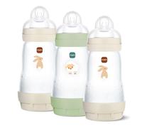 MAM Biberón anticólicos de 260 ml, 3 unidades, incluye tetina, tamaño 1 a partir de 0 meses