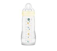MAM Biberon Easy Active Baby Bottle 330 ml, Biberón MAM para niños activos ergonómico y práctico, accesorios recién nacidos 4+ meses de lactancia con tetina medida 3 plana simétrica, neutral