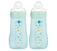 MAM Biberón Easy Active Flujo Medio Azul Brillante 2-4m 270 ml 2 uds