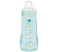 MAM Biberón, a partir de 6 Meses, 330ml, con Tetina X Especial Líquidos Espesos de Silicona de Fácil Aceptación, Fácil de Sostener, Fácil de Limpiar, MAM Easy Active, Azul, Pack de 1ud