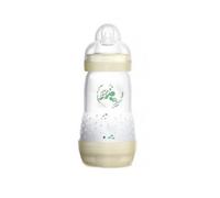 MAM Biberon Easy Start Anti-Colic, con base ventilada autoesterilizante, Biberón con tetina de silicona SkinSoftTM extra suave, edición limitada 2 meses, 260 ml, beige, opaco, neutro