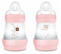 MAM Biberón Easy Start Anti-colic Flujo Lento Rosa Brillante 0-2m 160 ml 2 uds