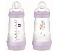 MAM Biberón Easy Start Anti-colic Flujo Medio Rosa Mate 2-4m 260 ml 2 uds