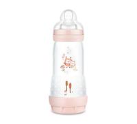 MAM Biberón Easy Start Anticólico con tetina de silicona SkinSoftTM 4+ Meses, 320 ml, rosa