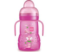 MAM Biberón y Vaso 2en1 Antiderrames +4 Meses Rosa 220 ml