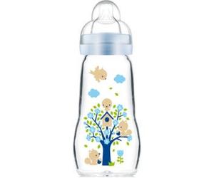 MAM Blue Botella de vidrio 2 meses y + Dbit 2 Botella 260 ml