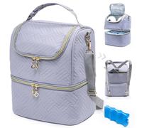 Mam - Bolsa de almacenamiento de leche materna con bolsa de hielo para 6 biberones, bolsa para extractor de leche materna con enfriador para biberones de hasta 9 onzas