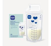 MAM Bolsas de Almacenamiento Leche Materna, Capacidad de 180 ml, Aptas para Frigorífico y Congelador, permiten un almacenamiento vertical u horizontal, Fáciles de Llenar, Sin Fugas, 25 unidades