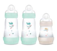 MAM Botella anticólicos de 160 ml y 260 ml, juego de 3 unidades con tetina tamaño 1 desde el nacimiento