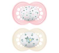 Mam Baby Chupete Silicona Original + 6 M Pack Doble Rosa