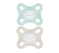 MAM Chupete Comfort, Nacimiento 0-2 meses, Azul/Beige, Juego de 2 tetinas