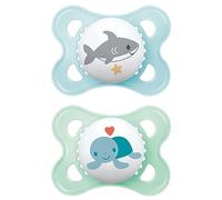 MAM Chupete original | 0-6 meses | Chupete para recién nacidos | 94% de aceptación | Apto para la lactancia | Recomendado por matronas | Respetuoso con los dientes | Silicona SkinSoft | Tiburón