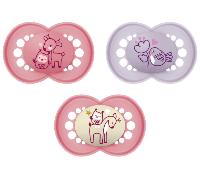 MAM Chupete Original Day & Night Rosa Mate +6m 3 uds