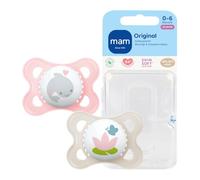 MAM Chupete original de 0 a 6 meses, juego de 2 unidades, pescado