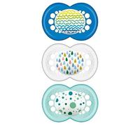MAM Chupete original, forma de pezón que ayuda a promover un desarrollo bucal saludable, paquete de 3, unisex, para niños de más de 6 meses