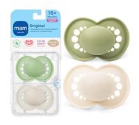 MAM Chupete original mate para bebé, forma de pezón ayuda a promover un desarrollo oral saludable, estuche esterilizador, paquete de 2, más de 16 meses, unisex