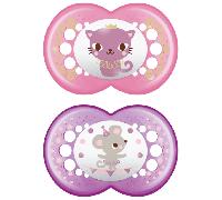 Mam Baby Chupete Original Silicona Rosa +16M 2 Unidades
