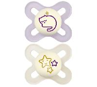 MAM Chupete Original Start Night Rosa Mate 0-2m 2 uds