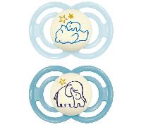 MAM Chupete Perfect Night Azul Brillante +16m 2 uds