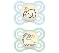 MAM Chupete Perfect Night Azul Brillante 2-6m 2 uds