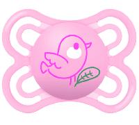 MAM Chupete Perfect – Tetina simétrica Skin Soft silicona, caja autoesterilizadora, 2-6m, Rosa Mate
