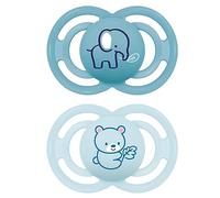 MAM Chupete perfecto en juego de 2, para un desarrollo saludable de dientes y mandíbulas, chupete de bebé hecho de materiales sostenibles y renovables biológicamente, con caja para chupete, más de 16