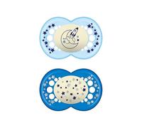 MAM Chupete Original Night Azul Brillante +6m 2 uds